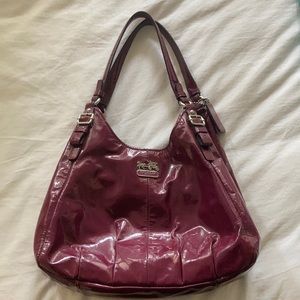 COACH Madison Patent Leather Maggie Handbag